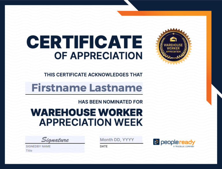 Thank You Warehouse Worker Appreciation Week PeopleReady